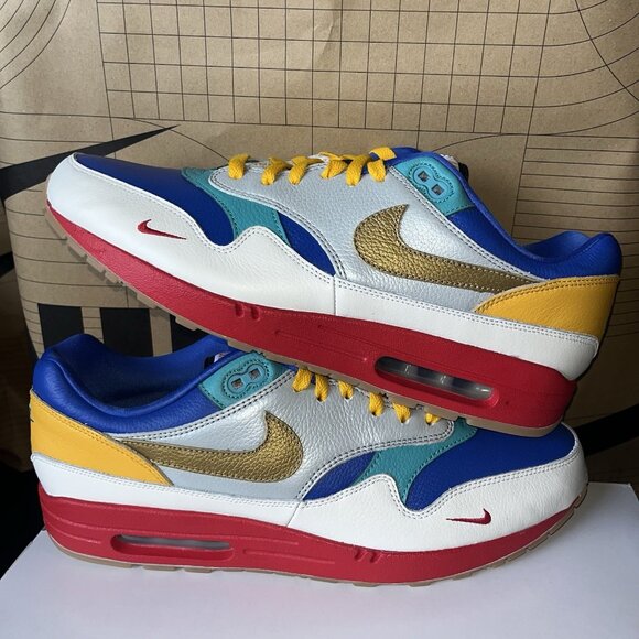 NEW Nike ID By You Air Max 1 “What The” Multicolor Men Size 12  HQ3714 900 - Picture 1 of 7